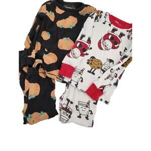3T Bundle cotton pajamas pumpkin and Santa
